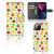 iPhone 13 Mini Book Cover Fruits met kleurrijke fruitdesigns zoals aardbeien đ, ananassen, en citroenen.