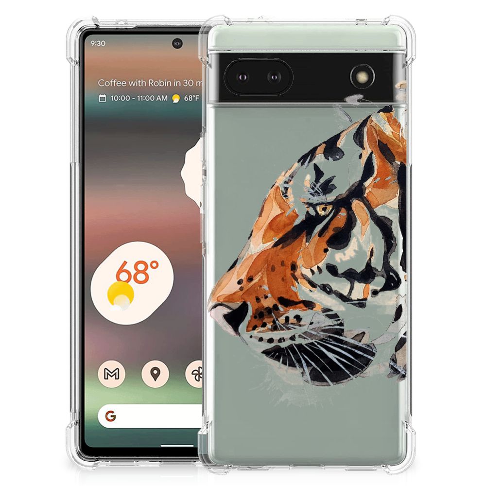 Back Cover Google Pixel 6A Watercolor Tiger B2C Telecom