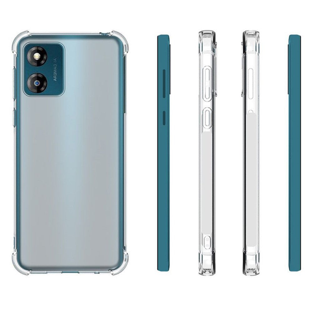 Anti-shock Back Cover voor de Motorola Moto E13 Transparant