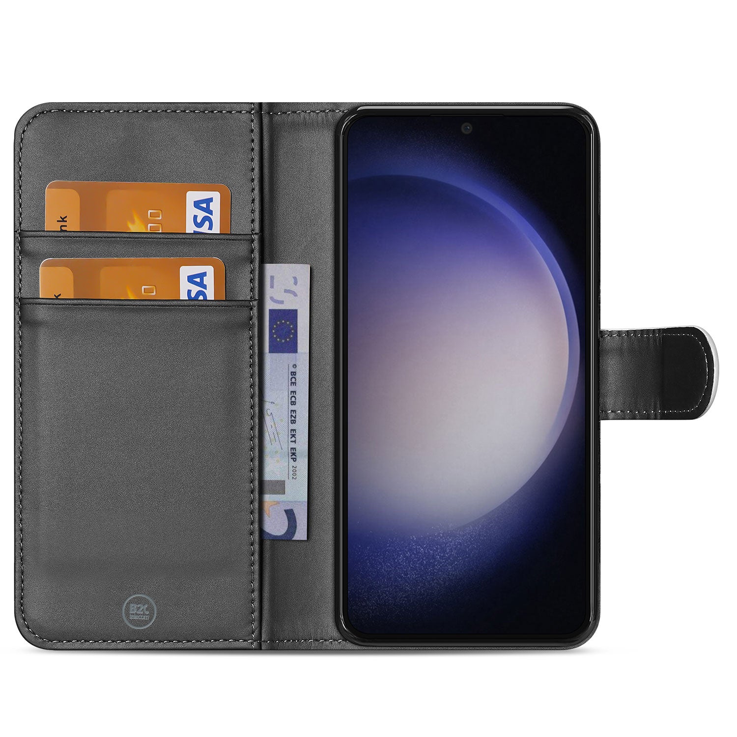 Book Case Telefoonhoesje Geschikt voor Samsung Galaxy S24 Wit met Pasjeshouder