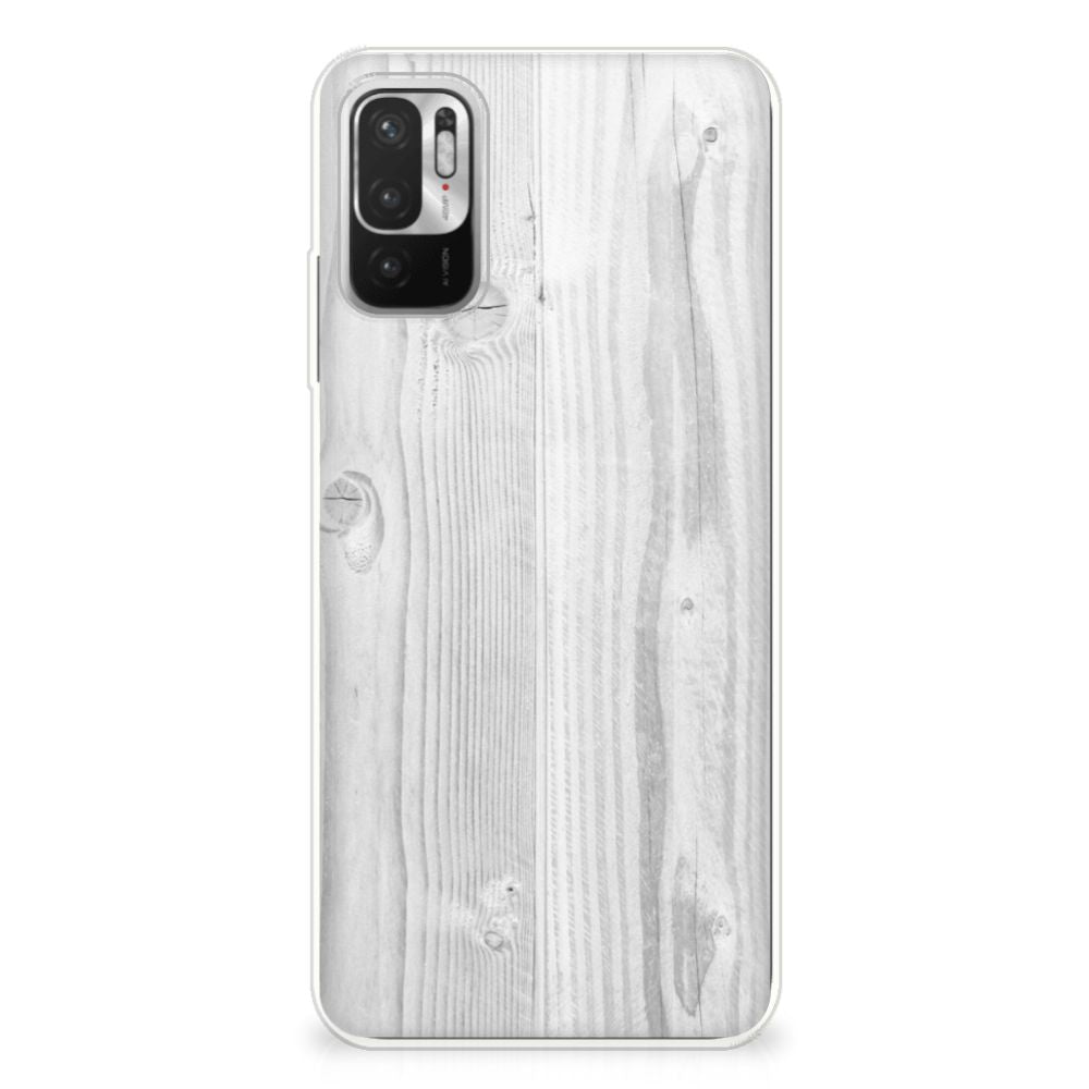 Xiaomi Redmi Note 10/10T 5G | Poco M3 Pro Bumper Hoesje White Wood