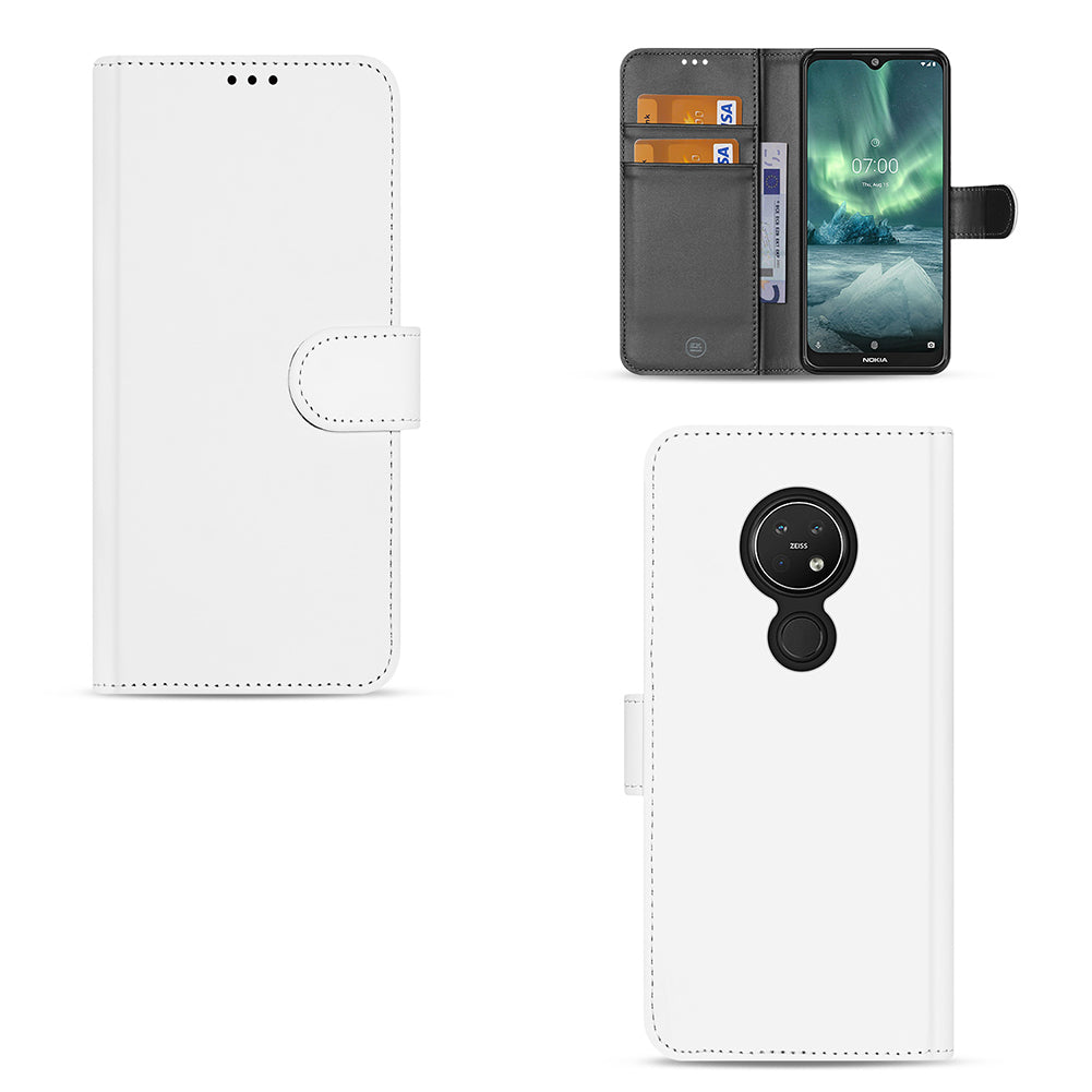 Nokia 7.2 & Nokia 6.2 Hoesje Wit met Pasjeshouder