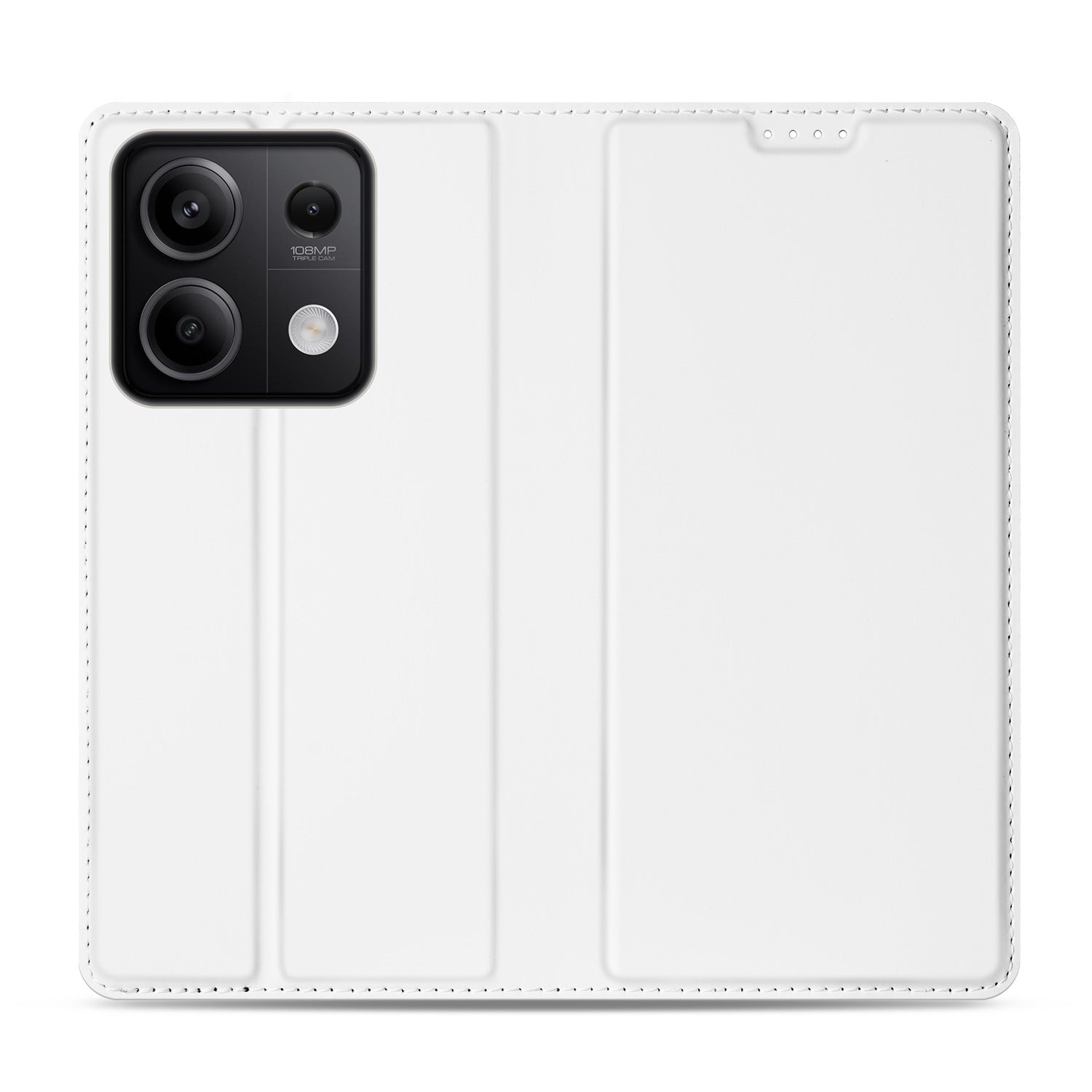 Stand Case Hoesje Xiaomi Redmi Note 13 5G Wit met Pashouder