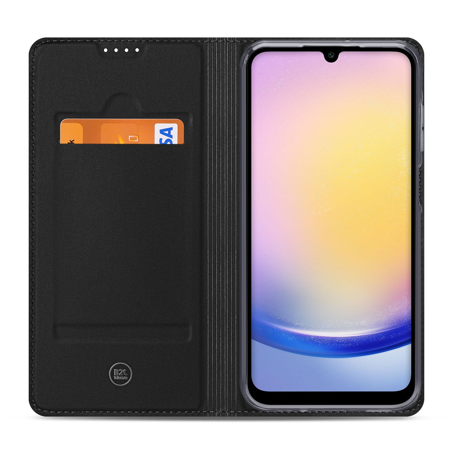 Stand Case Hoesje Samsung Galaxy A25 Wit met Pashouder