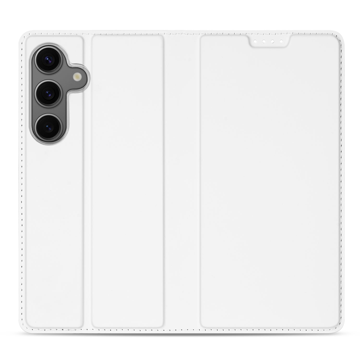 Stand Case Hoesje Samsung Galaxy S24 Wit met Pashouder