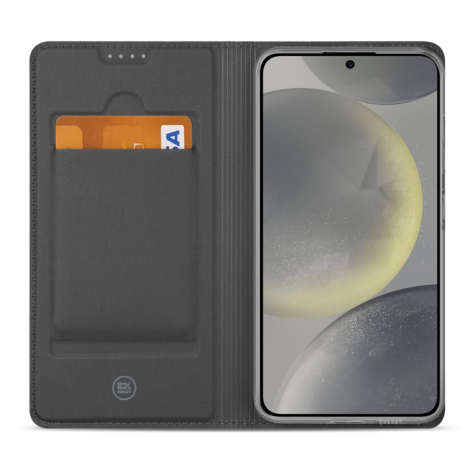 Stand Case Hoesje Samsung Galaxy S24 Wit met Pashouder