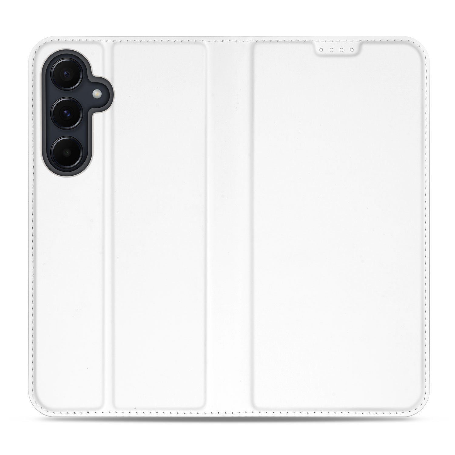 Stand Case Hoesje Samsung Galaxy A55 Wit met Pashouder