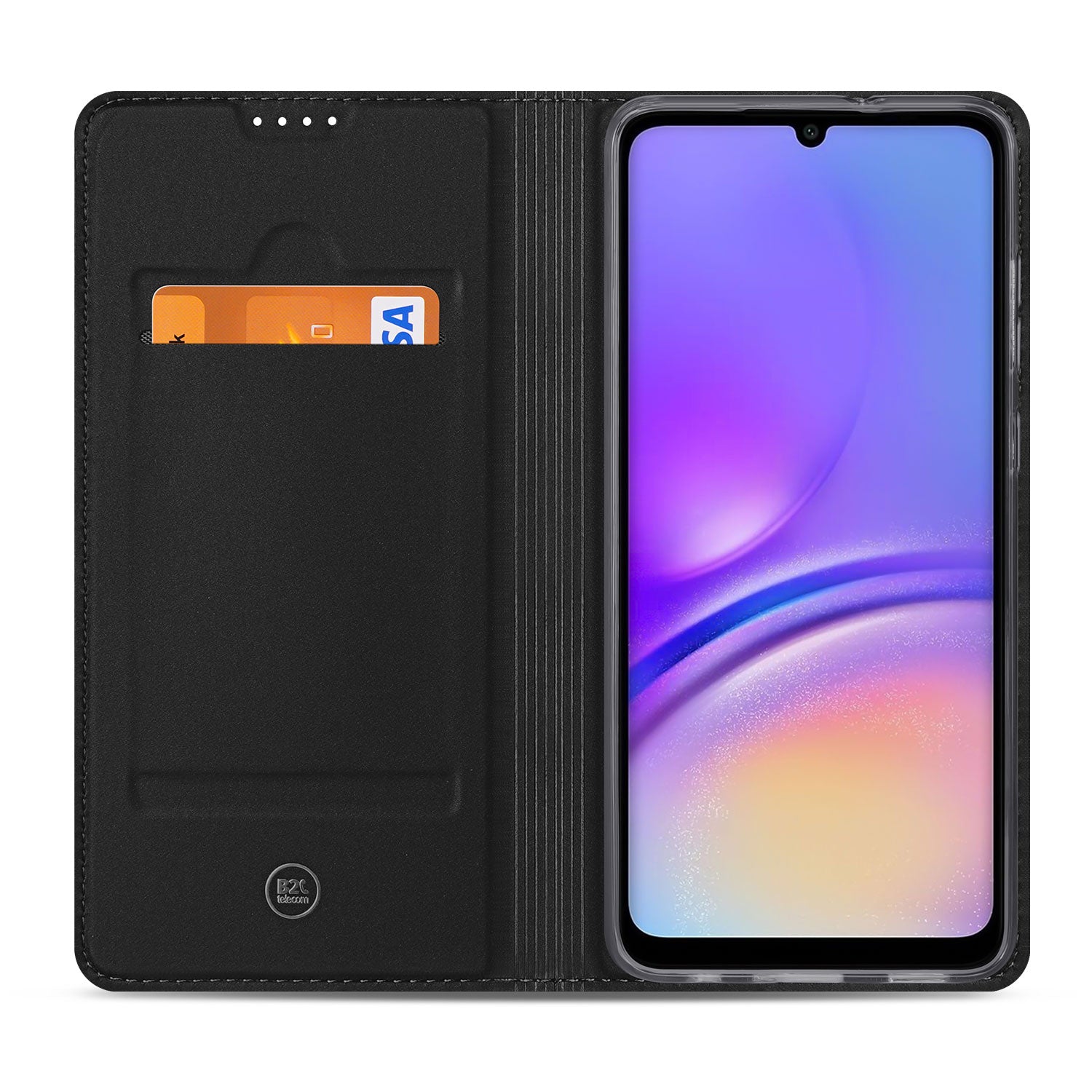 Stand Case Hoesje Samsung Galaxy A05 Wit met Pashouder