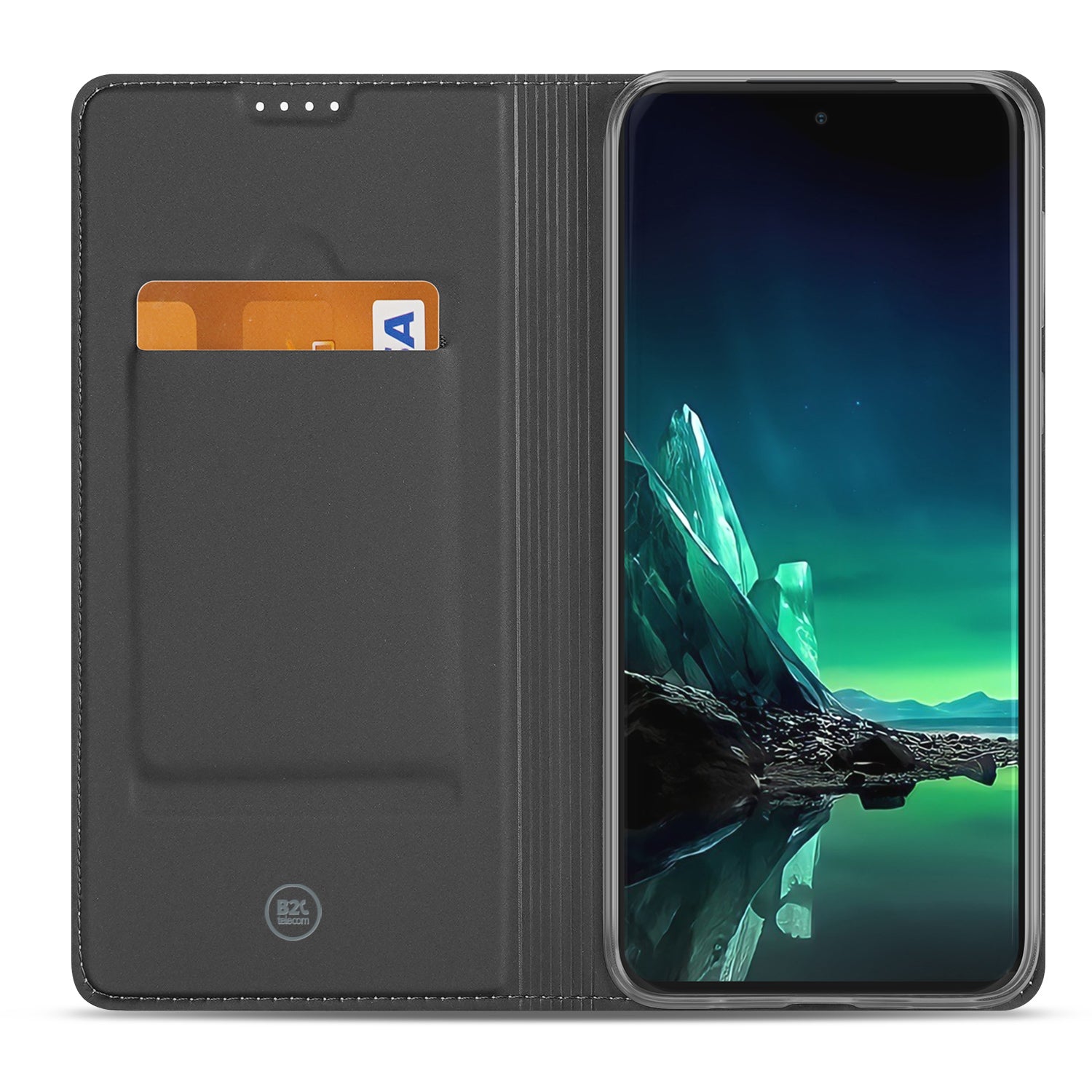 Stand Case Hoesje Motorola Edge 40 Neo Wit met Pashouder