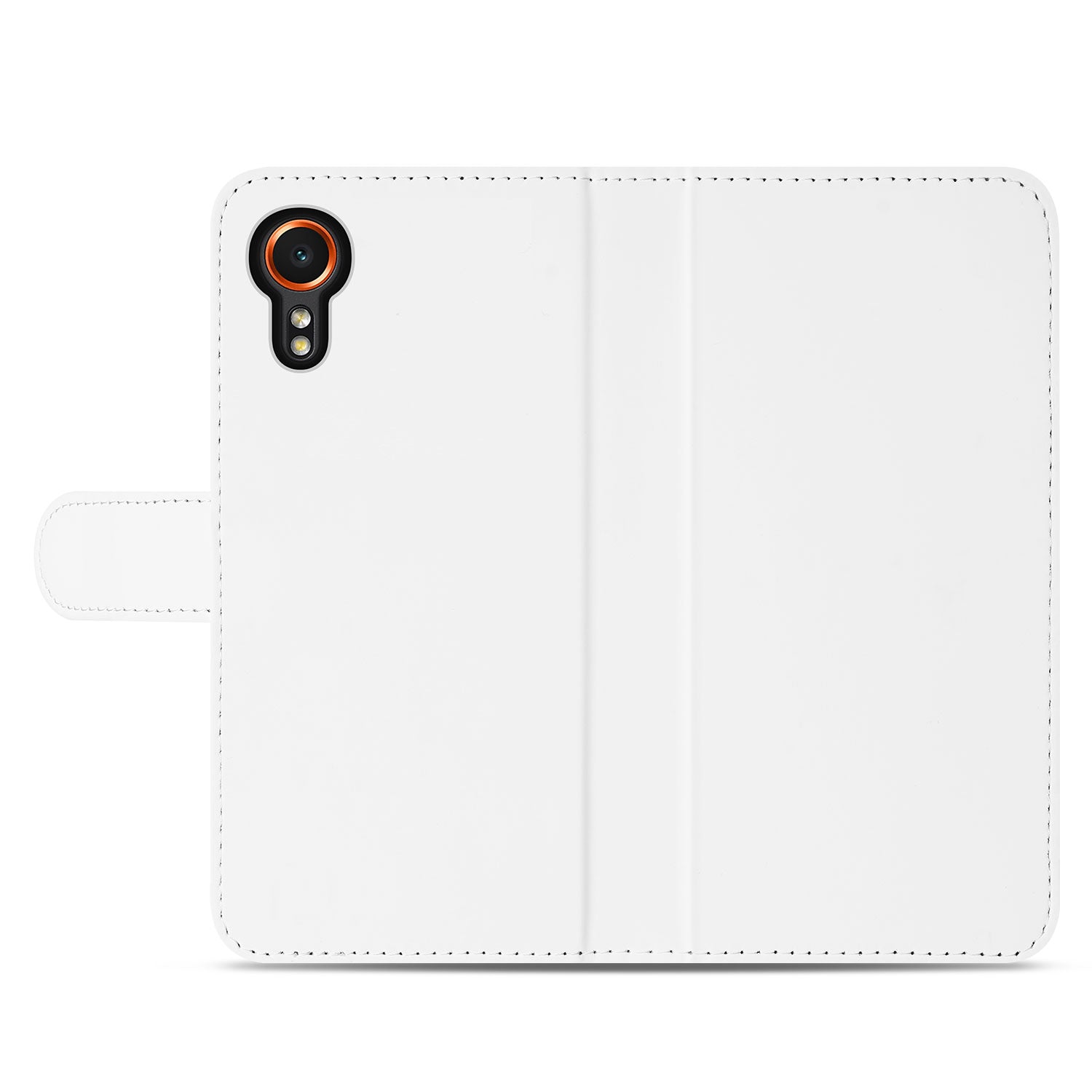 Book Case Telefoonhoesje Geschikt voor Samsung Galaxy Xcover 7 Wit met Pasjeshouder