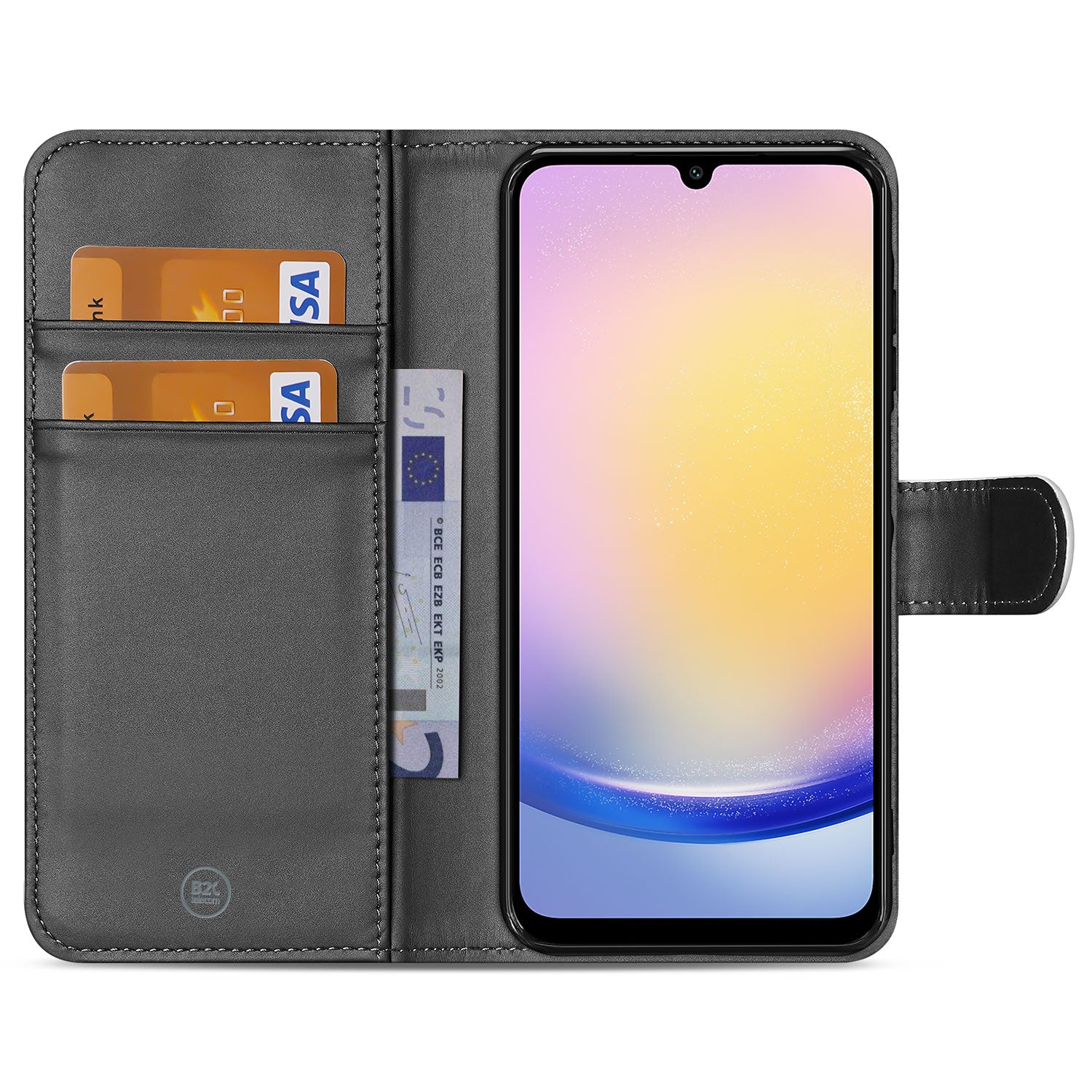 Book Case Telefoonhoesje Geschikt voor Samsung Galaxy A25 Wit met Pasjeshouder