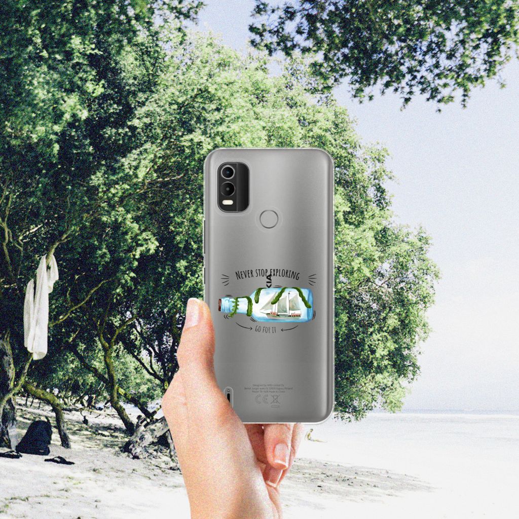 Nokia C21 Plus Telefoonhoesje met Naam Boho Bottle B2C Telecom