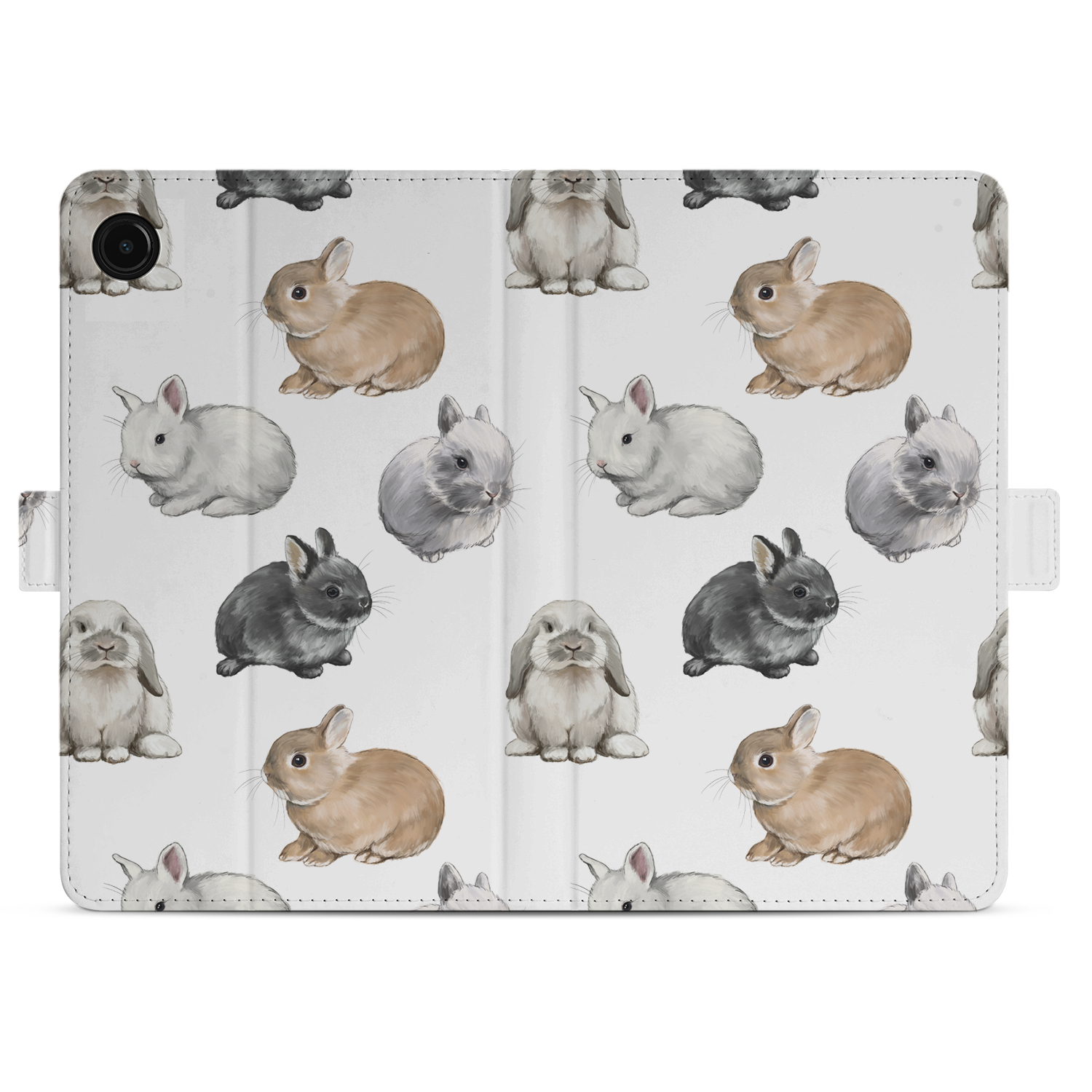 Uniek Samsung Galaxy Tab A9 Tablethoesje Konijntjes Design | B2C Telecom