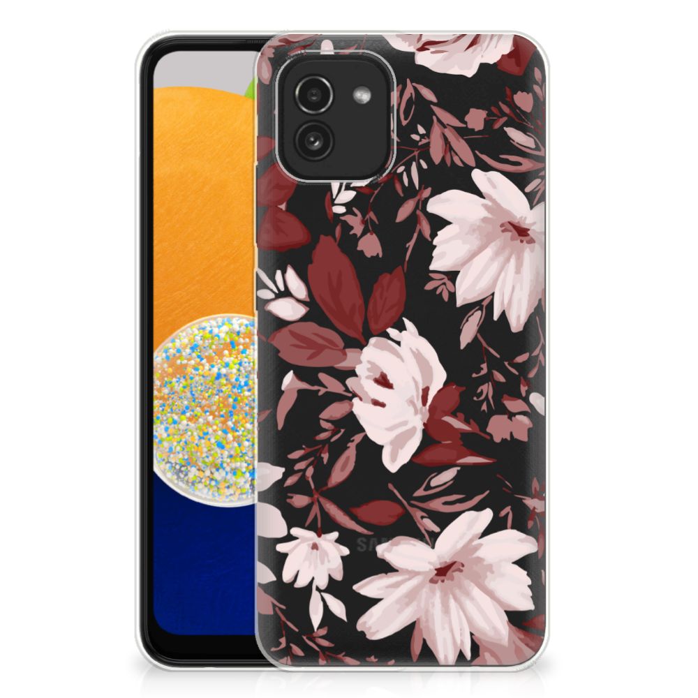 Hoesje maken Samsung Galaxy A03 Watercolor Flowers B2C Telecom