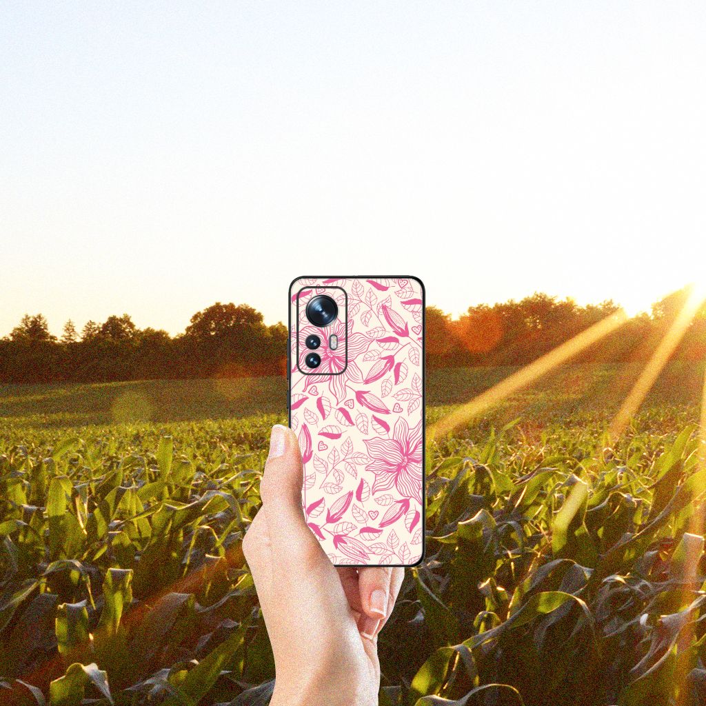 Xiaomi 12 | 12X Bloemen Hoesje Pink Flowers B2C Telecom