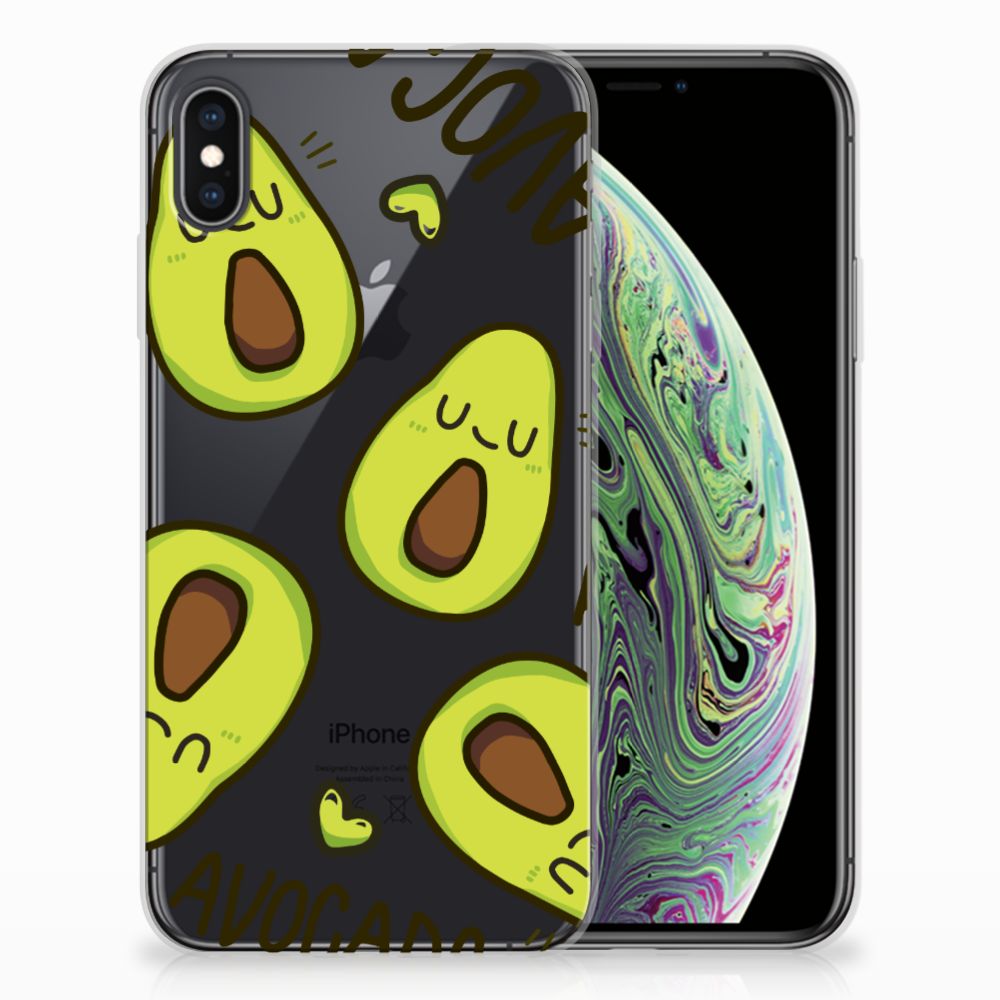 Apple iPhone Xs Max Telefoonhoesje met Naam Avocado Singing