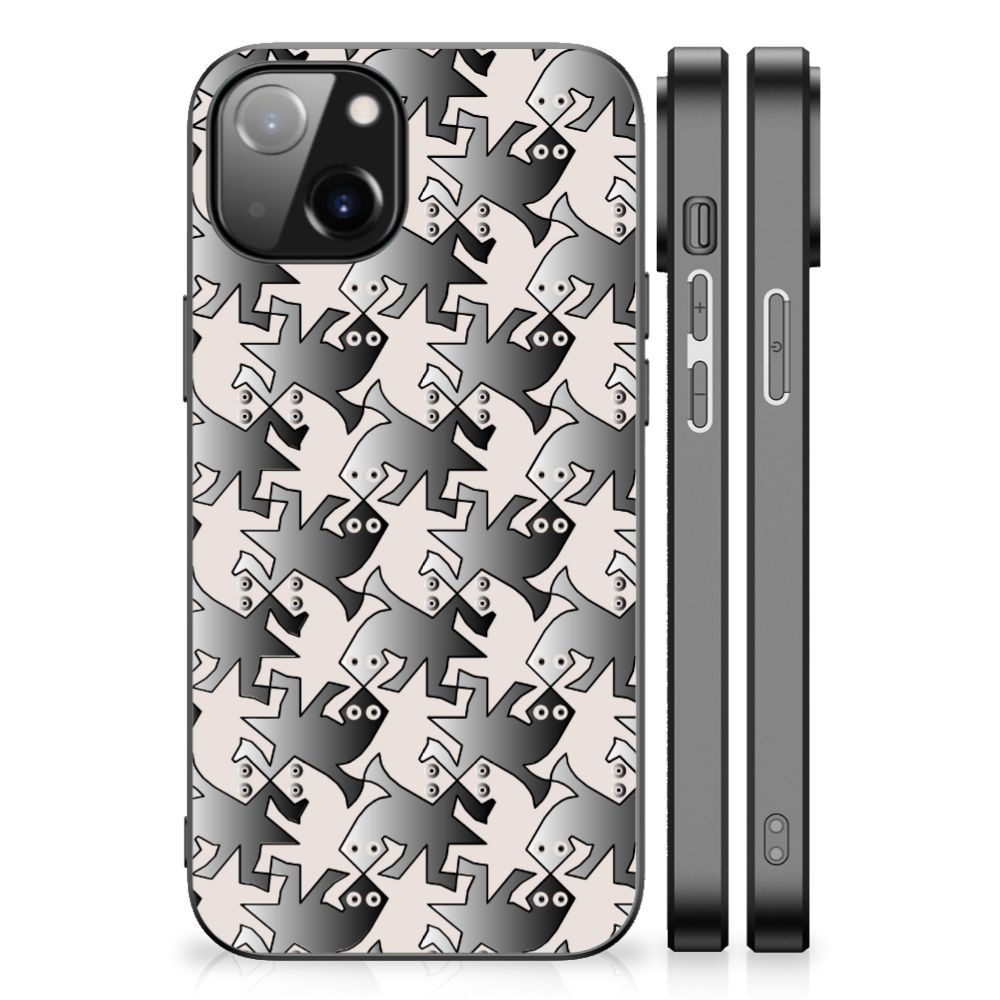 Apple iPhone 13 | iPhone 14 Dierenprint Telefoonhoesje Salamander Grey