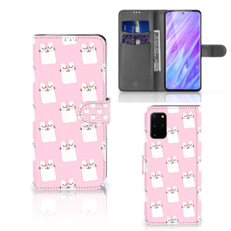 Samsung Galaxy S20 Plus Telefoonhoesje met Pasjes Sleeping Cats