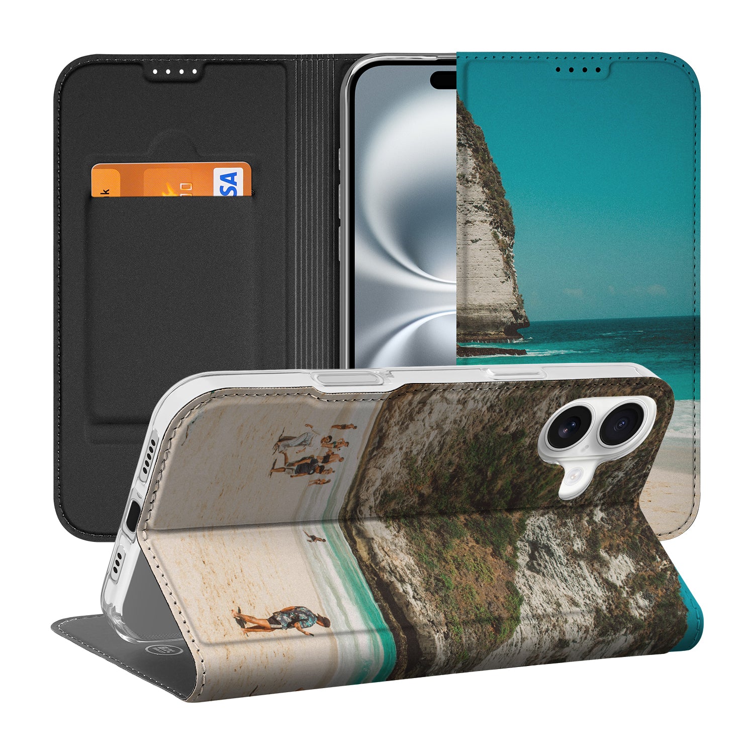 Stand Case Hoesje Maken iPhone 16 Plus met unieke foto's en een stijlvolle uitstraling.