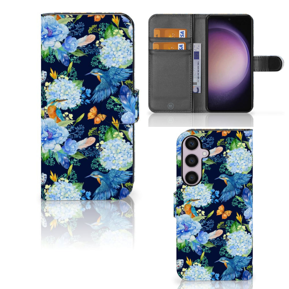 Telefoonhoesje met Pasjes voor Samsung Galaxy S24 Plus IJsvogel