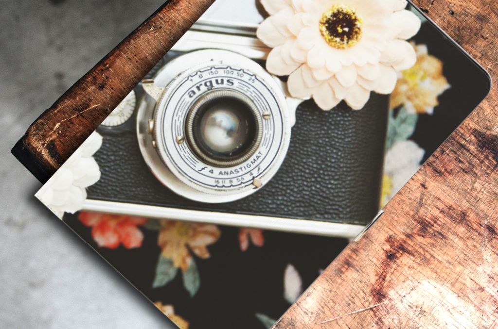 Samsung Galaxy Tab S7 FE | S7+ | S8+ Tablet Hoesje met foto Vintage Camera