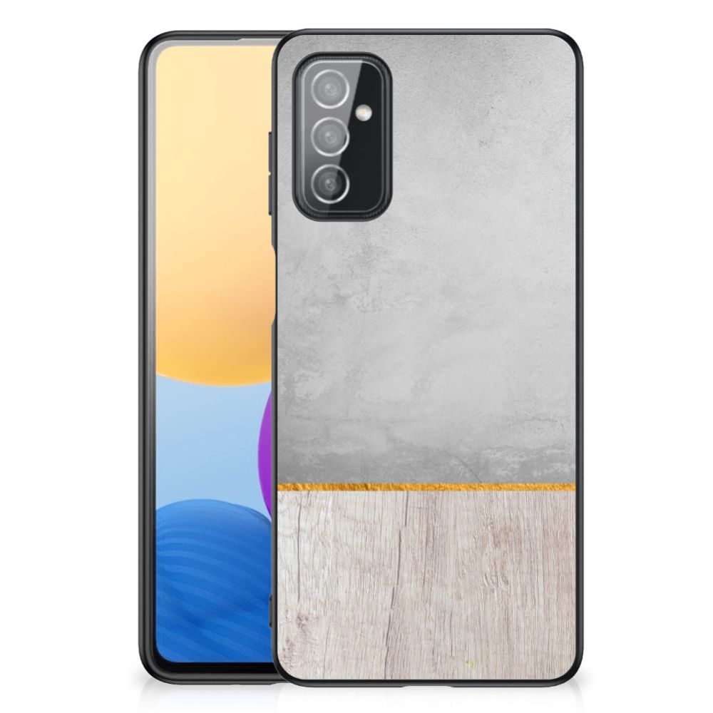 Samsung Galaxy M52 Houten Print Telefoonhoesje Wood Concrete B2C Telecom