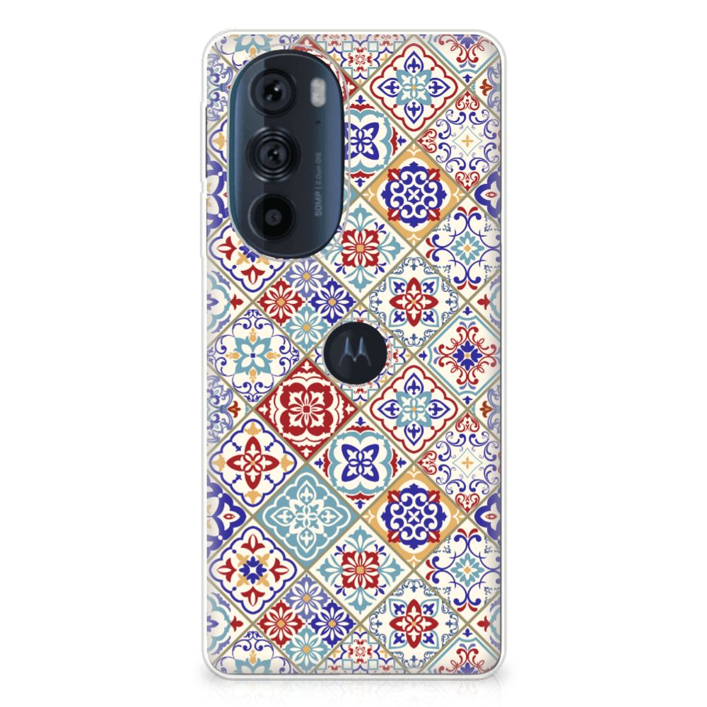 Motorola Edge 30 Pro TPU Siliconen Hoesje Tiles Color B2C Telecom