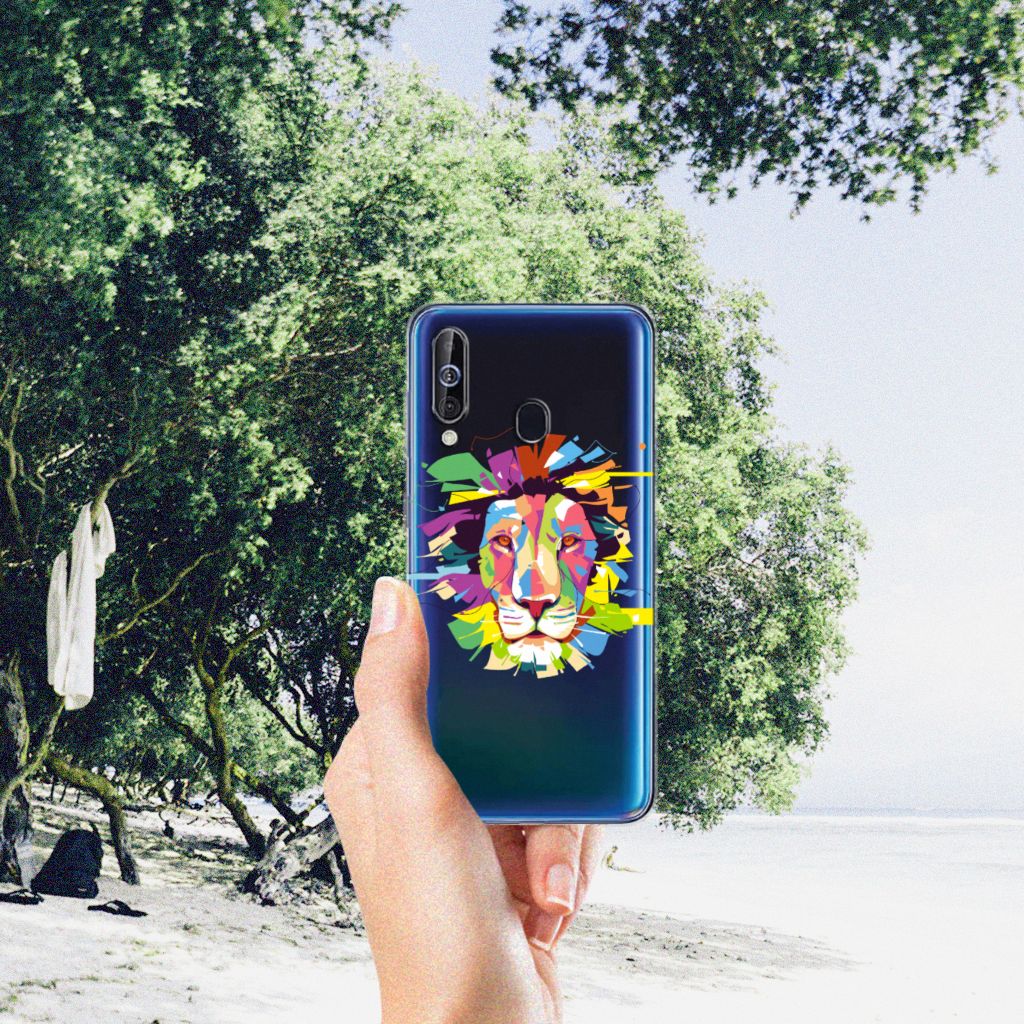 Samsung Galaxy A60 Telefoonhoesje met Naam Lion Color