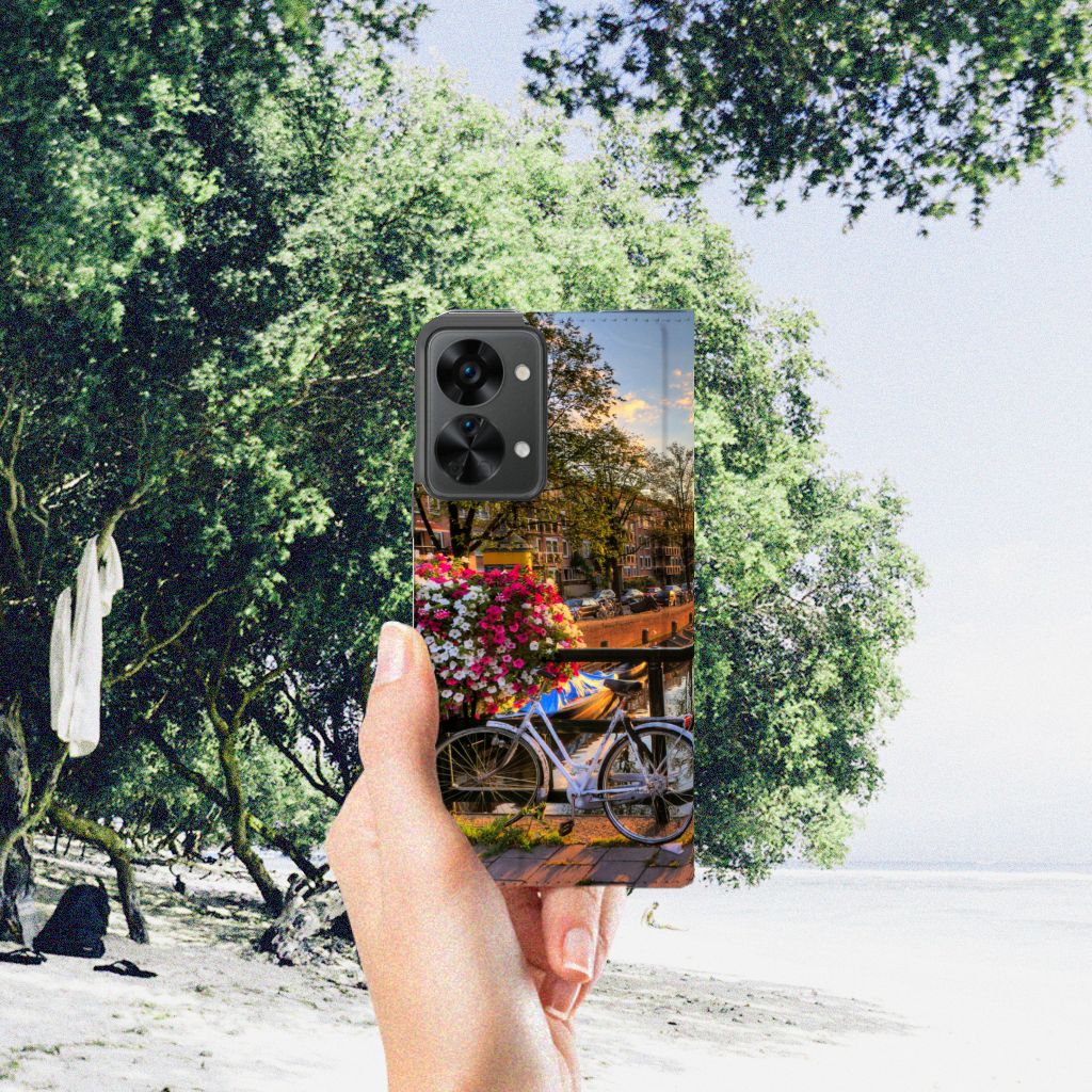 OnePlus Nord 2T Book Cover Amsterdamse Grachten - B2C Telecom