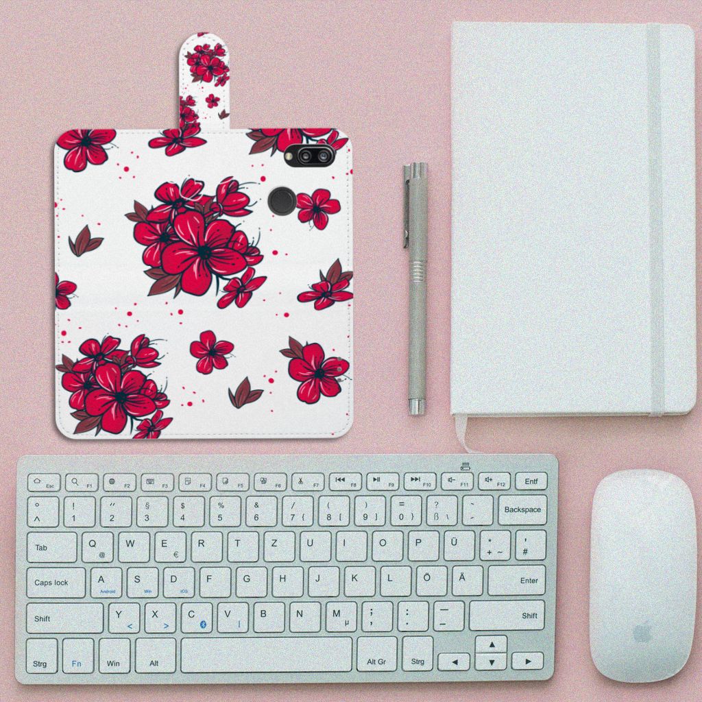 Huawei P20 Lite Hoesje Blossom Red