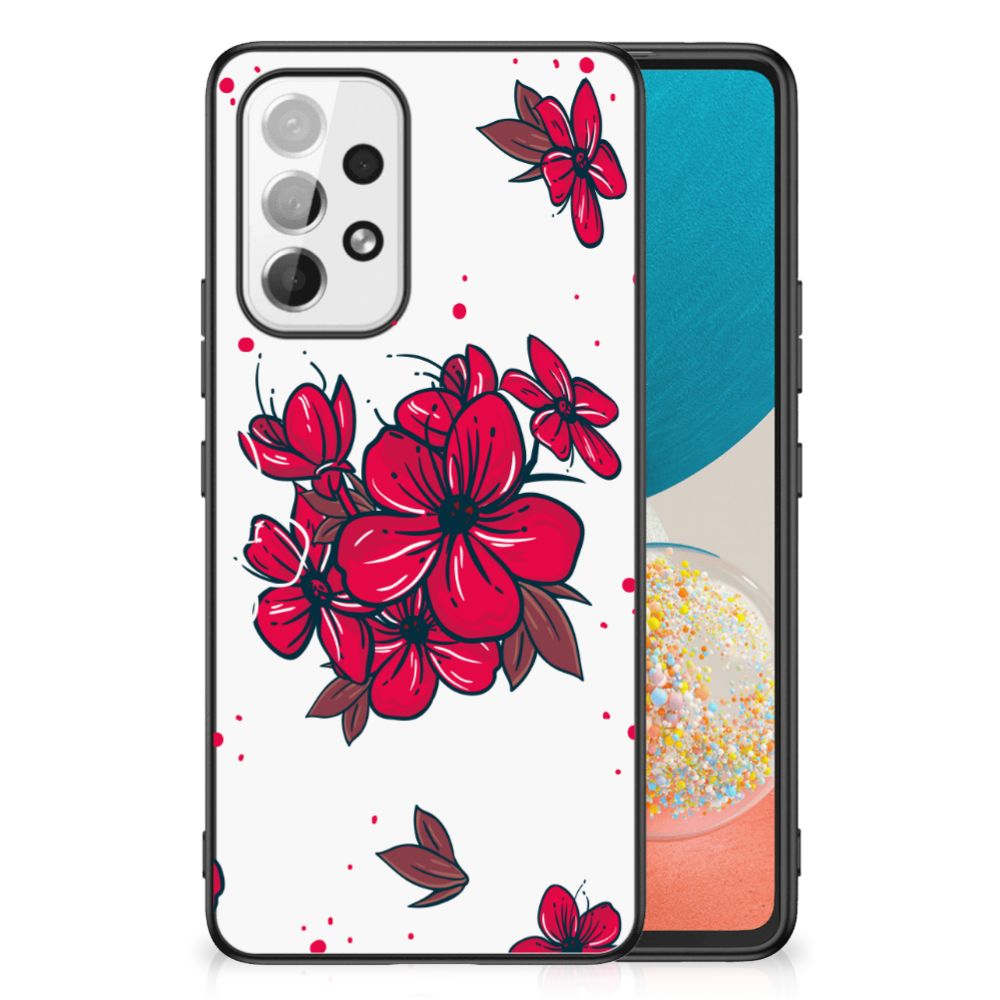 Samsung Galaxy A53 Bloemen Hoesje Blossom Red