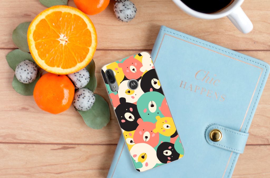 Motorola Moto E6 Plus Telefoonhoesje met Naam Bears
