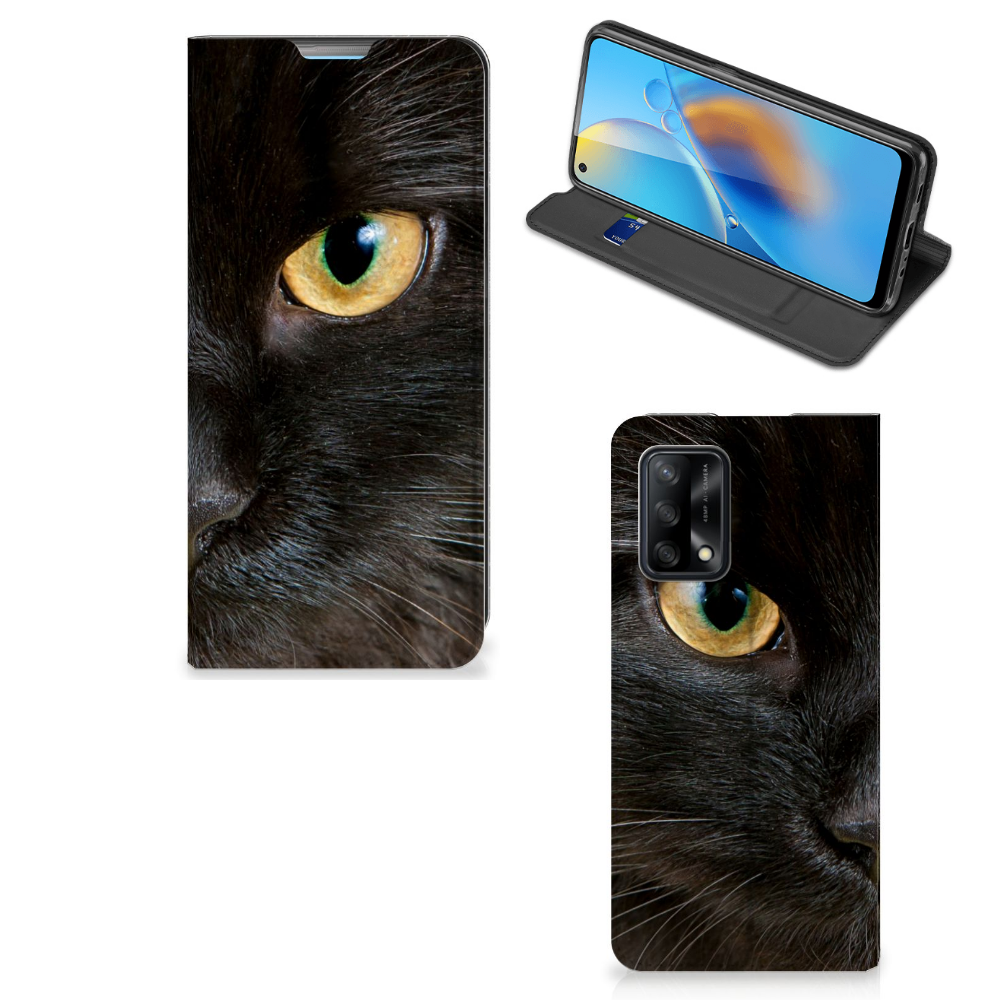 OPPO A74 4G Hoesje maken Zwarte Kat - B2C Telecom