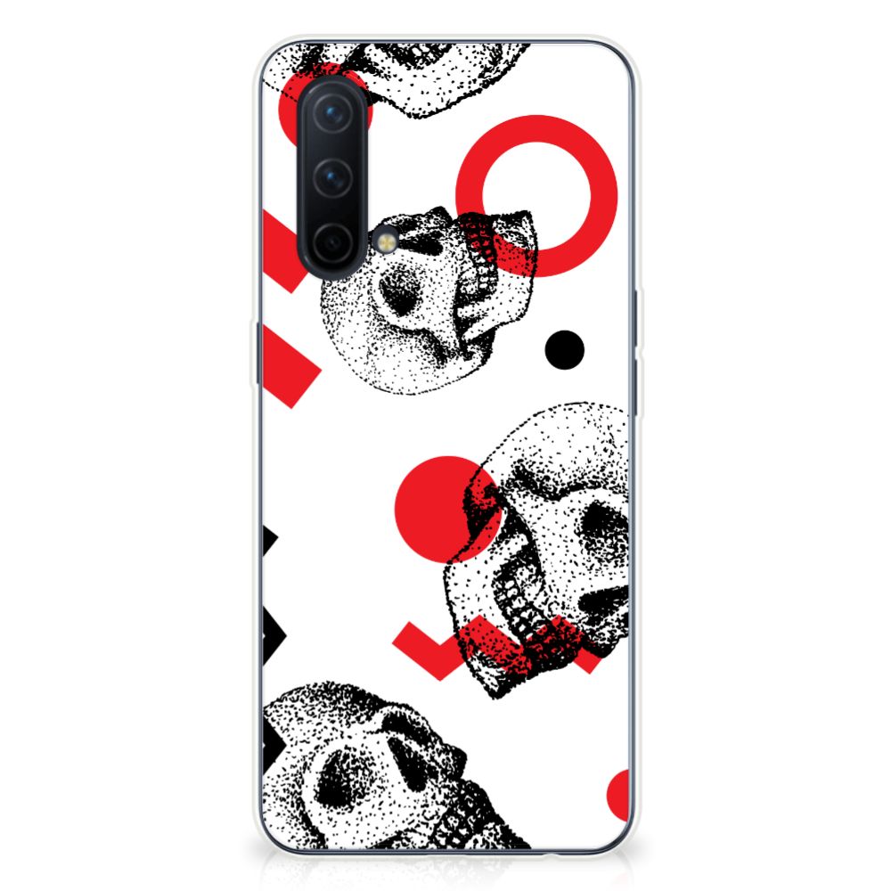 Silicone Back Case OnePlus Nord CE 5G Skull Red B2C Telecom