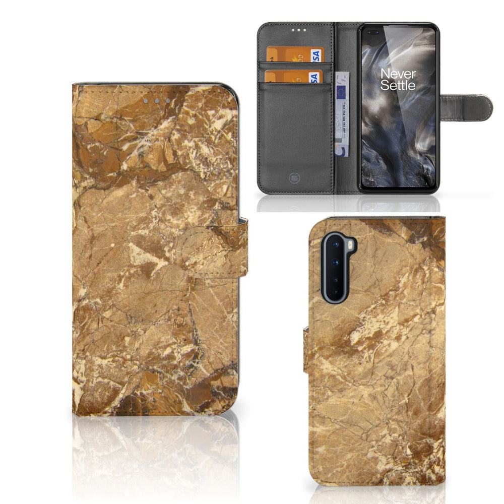 OnePlus Nord Bookcase Marmer Creme