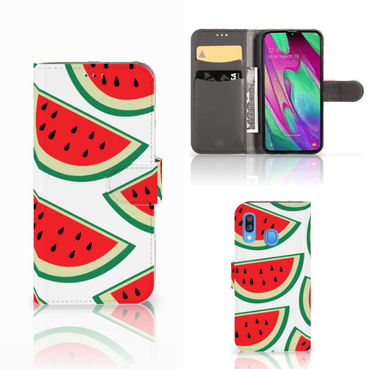Samsung Galaxy A40 Book Cover Watermelons