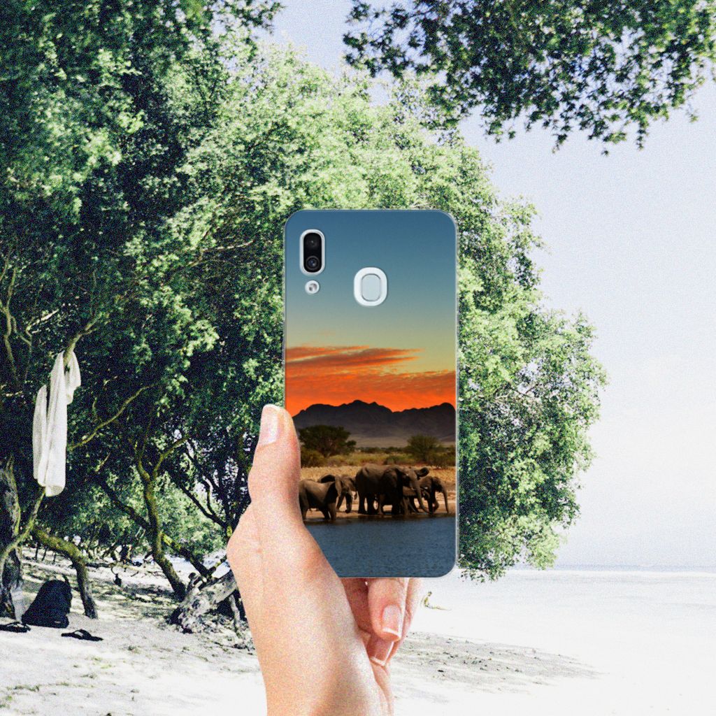 Samsung Galaxy A30 TPU Hoesje Olifanten