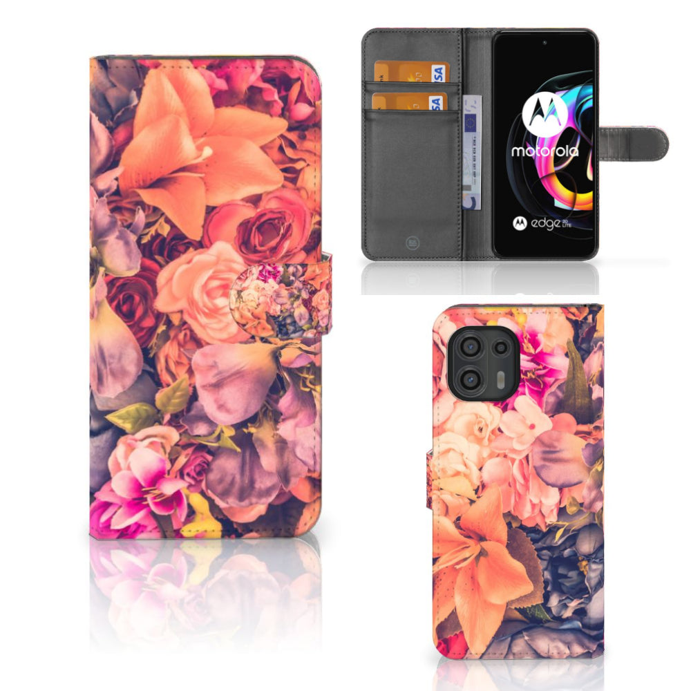 Motorola Edge 20 Lite Hoesje Bosje Bloemen