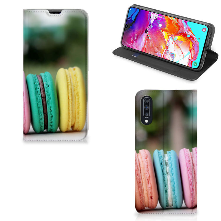 Samsung Galaxy A70 Flip Style Cover Macarons