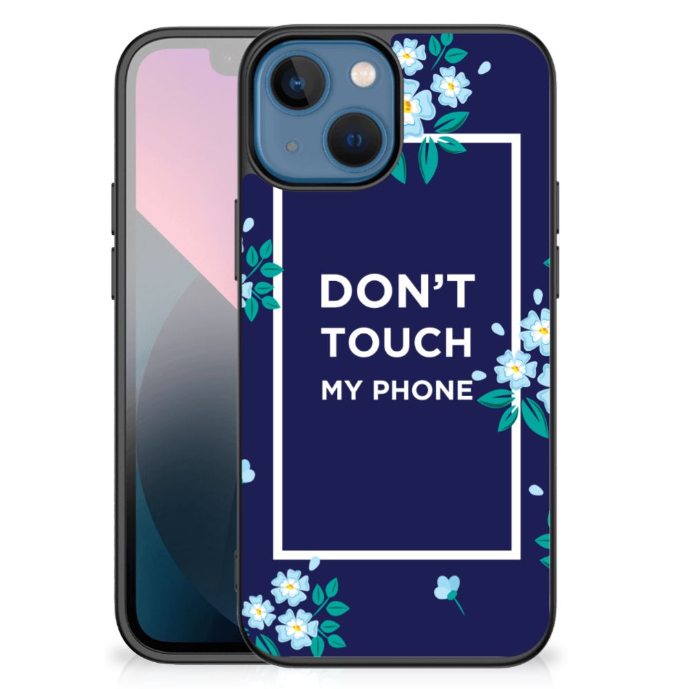 Apple iPhone 13 mini Telefoon Hoesje Flowers Blue DTMP