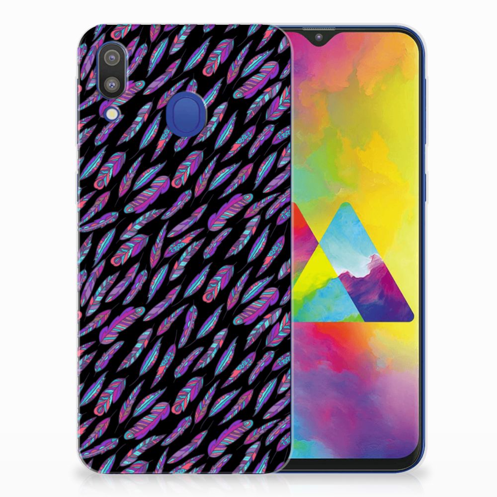 Samsung Galaxy M20 (Power) TPU bumper Feathers Color