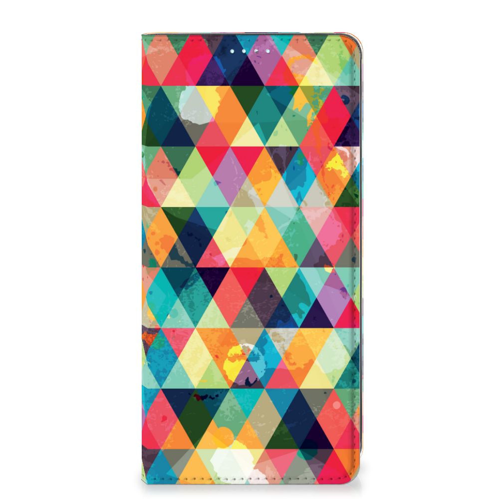Samsung Galaxy A71 Hoesje met Magneet Geruit - B2C Telecom