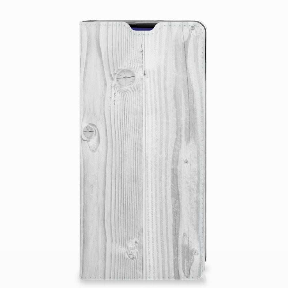 Samsung Galaxy S10 Plus Book Wallet Case White Wood