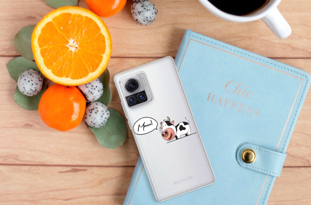 Motorola Moto X30 Pro Telefoonhoesje met Naam Cow B2C Telecom