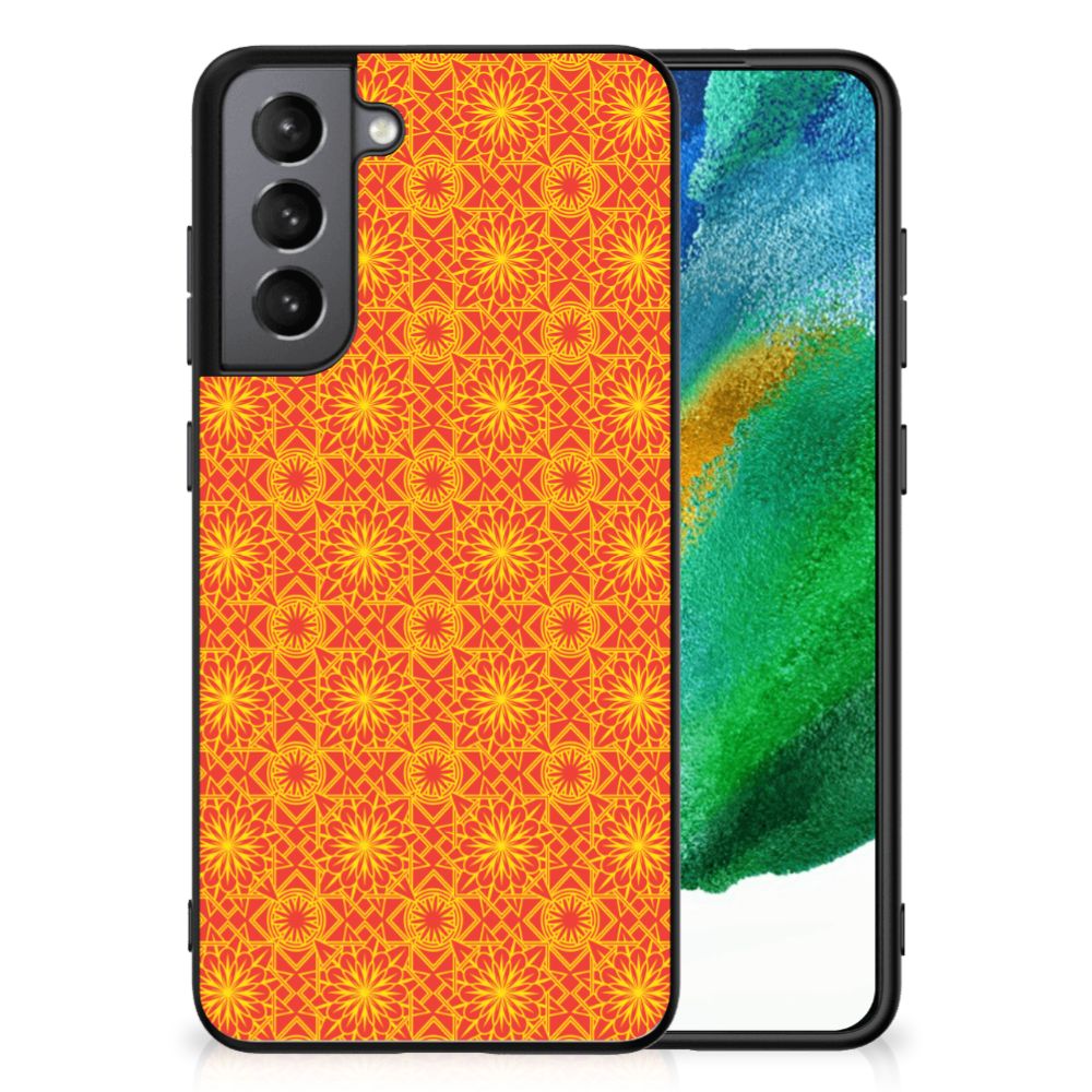 Samsung Galaxy S21FE Back Case Batik Oranje