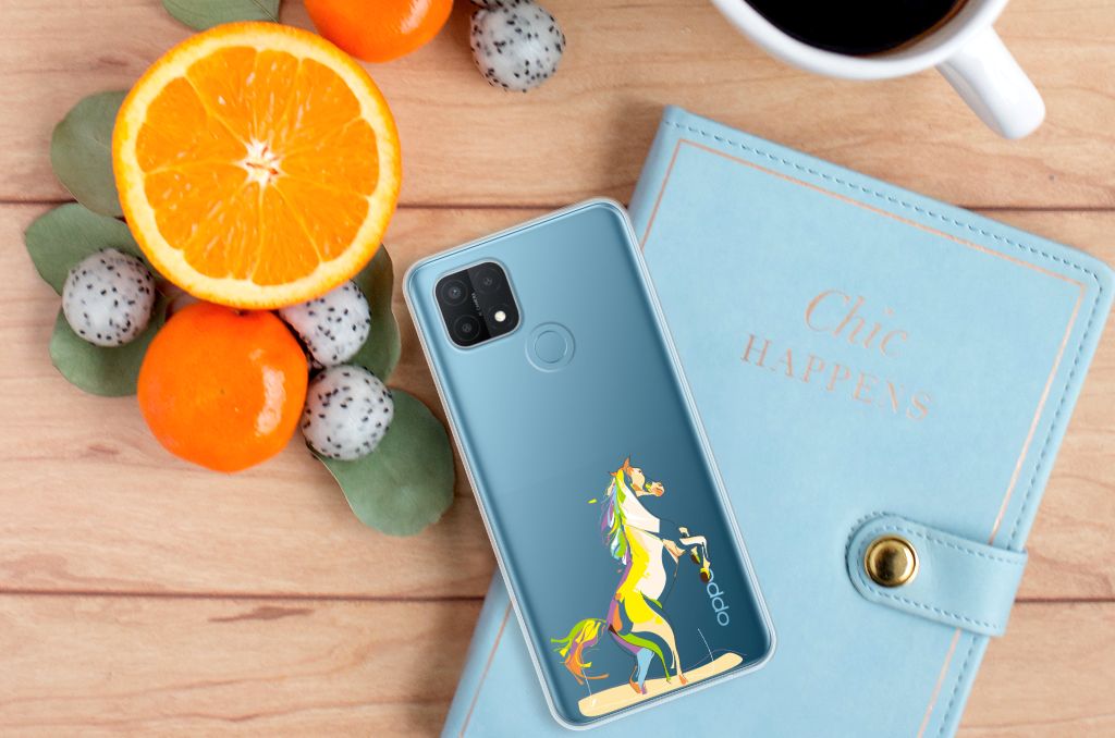 OPPO A15 Telefoonhoesje met Naam Horse Color B2C Telecom