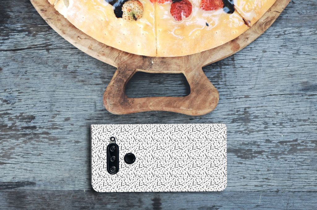 LG V40 Thinq Hoesje met Magneet Stripes Dots