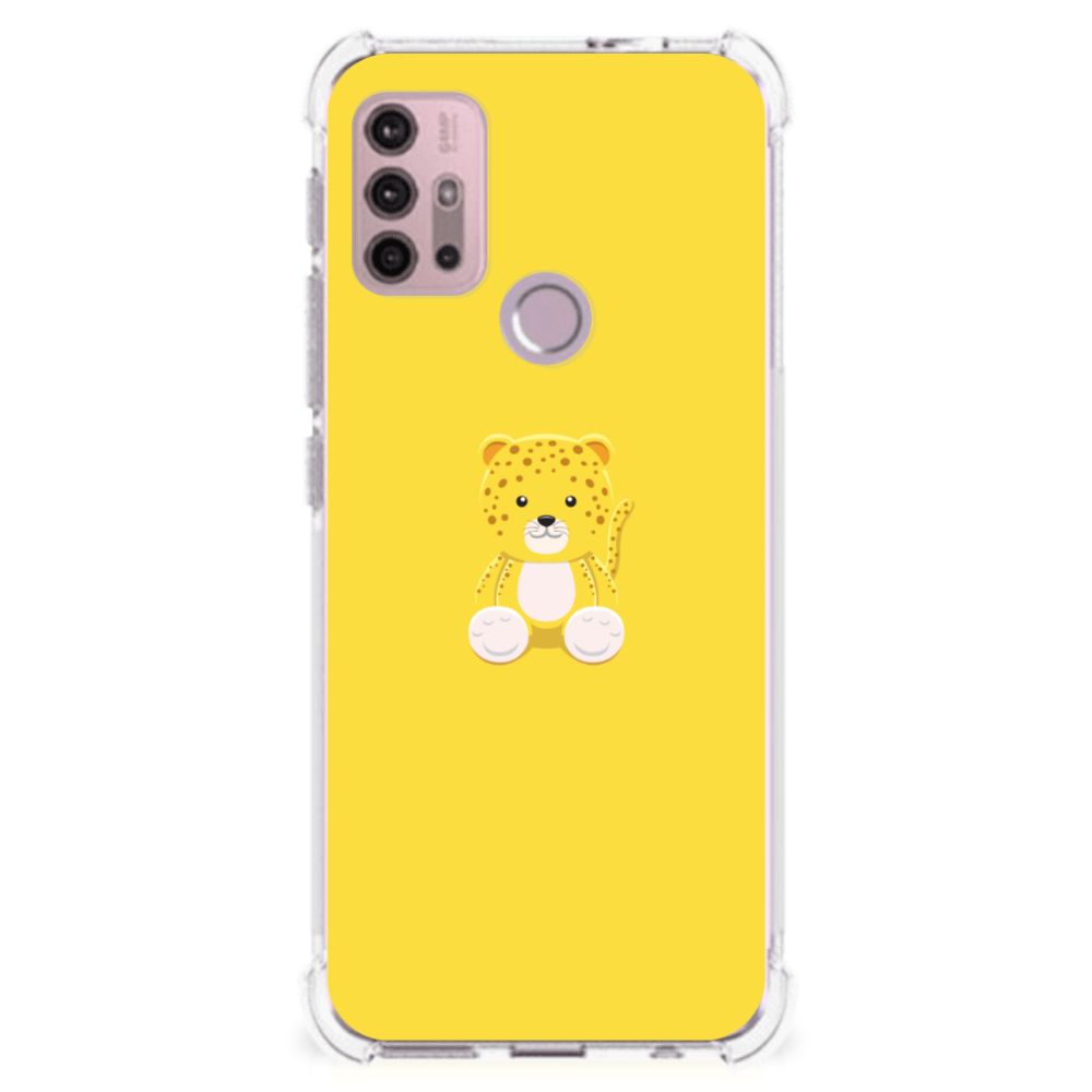Motorola Moto G30 | G20 | G10 Stevig Bumper Hoesje Baby Leopard B2C Telecom