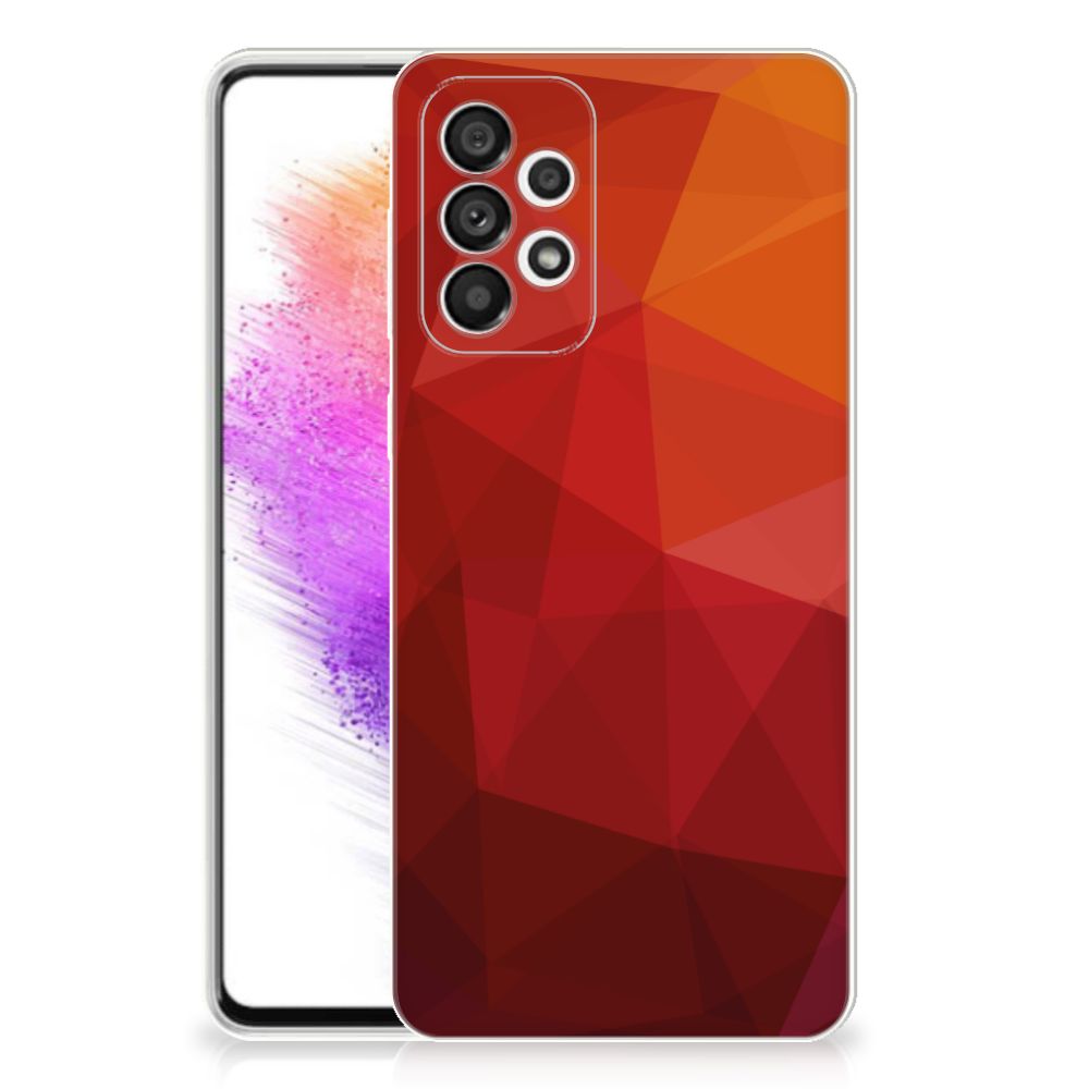 TPU Hoesje voor Samsung Galaxy A73 5G Polygon Red B2C Telecom