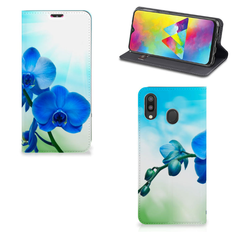 Samsung Galaxy M20 Smart Cover Orchidee Blauw - Cadeau voor je Moeder